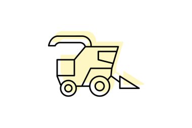 Siluet Harvester, vektör, piksel mükemmel, illüstratör dosyası