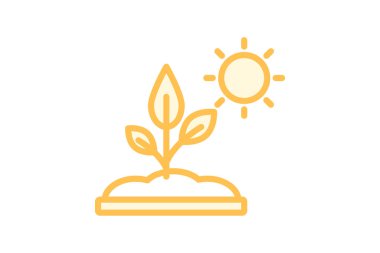 Güneş Işığı Çiftliği, vektör, piksel mükemmel, illüstratör dosyası