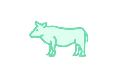 Sığır Alan, vektör, piksel mükemmel, illüstratör dosyası