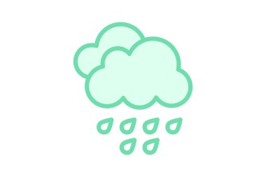 Yağmurla beslenen arazi, vektör, piksel mükemmel, illüstratör dosyası