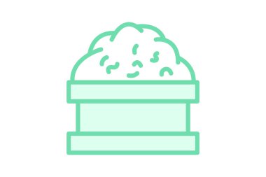 Vermicompost Sahne, vektör, piksel mükemmel, illüstratör dosyası