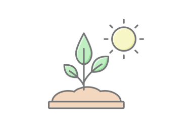 Güneş Işığı Çiftliği, vektör, piksel mükemmel, illüstratör dosyası