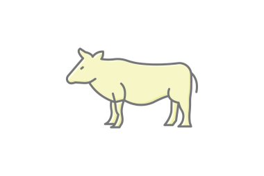 Sığır Alan, vektör, piksel mükemmel, illüstratör dosyası