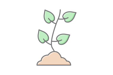 Taze fidan, vektör, piksel mükemmel, illüstratör dosyası