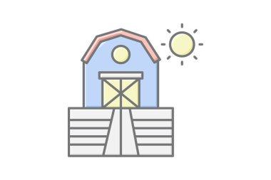 Çiftlik Alanı Aç, vektör, piksel mükemmel, illüstratör dosyası