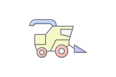 Siluet Harvester, vektör, piksel mükemmel, illüstratör dosyası