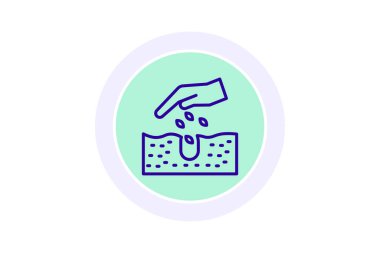 Tohumların Avuç İçi, vektör, piksel mükemmel, illüstratör dosyası