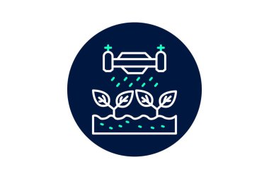 Çiftliğin üstündeki dron, vektör, piksel mükemmel, illüstratör dosyası