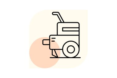 Cultivator Machine, vektör, piksel mükemmel, illüstratör dosyası