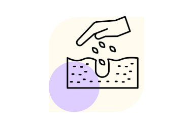 Tohumların Avuç İçi, vektör, piksel mükemmel, illüstratör dosyası