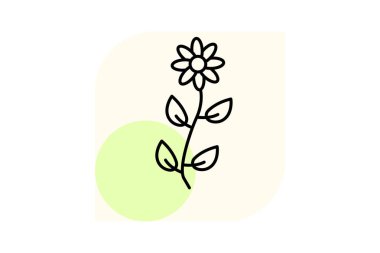 Botanik Akış, vektör, piksel mükemmel, illüstratör dosyası