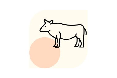 Sığır Alan, vektör, piksel mükemmel, illüstratör dosyası