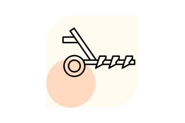 Günlük Plough, vektör, piksel mükemmel, illüstratör dosyası