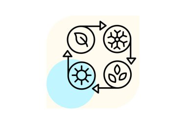Sezon Vardiyası Çiftliği, vektör, piksel mükemmel, illüstratör dosyası