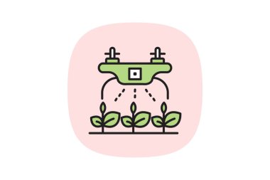 Hassas tarım, vektör, piksel mükemmel, illüstratör dosyası