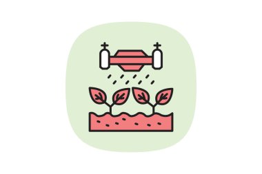 Çiftliğin üstündeki dron, vektör, piksel mükemmel, illüstratör dosyası