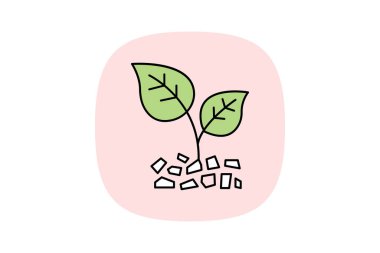 Mulched Zemin, vektör, piksel mükemmel, illüstratör dosyası