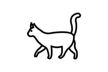 Kedi, vektör, piksel mükemmel, çizer dosyası