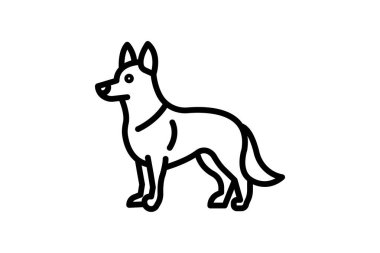 Alman çoban köpeği, vektör, piksel mükemmel, illüstratör dosyası