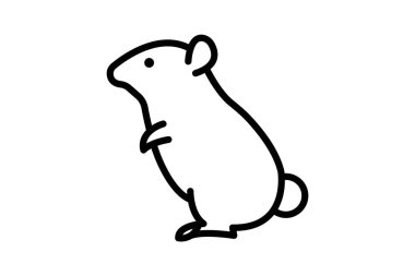 Hamster, vektör, piksel mükemmel, illüstratör dosyası