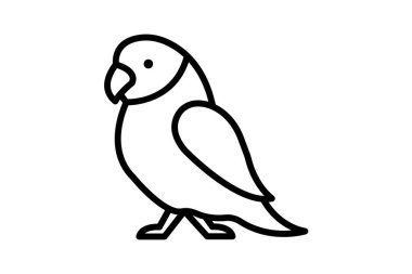 Muhabbet kuşu, vektör, piksel mükemmel, illüstratör dosyası