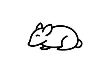 Chinchilla, vektör, piksel mükemmel, illüstratör dosyası