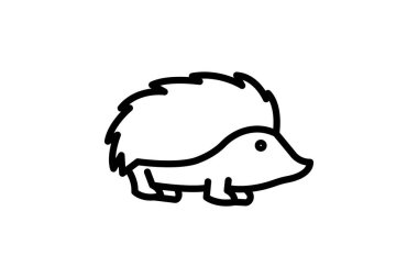 Kirpi, vektör, piksel mükemmel, çizer dosyası