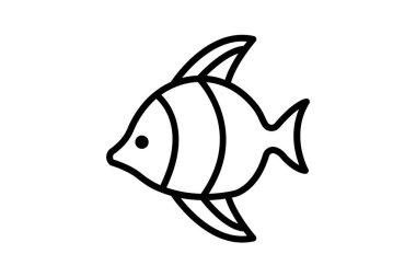 Melek balığı, vektör, piksel mükemmel, illüstratör dosyası