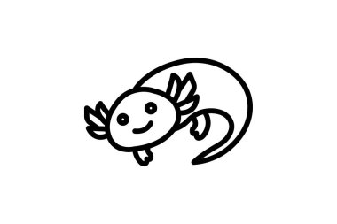 Axolotl, vektör, piksel mükemmel, illüstratör dosyası