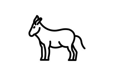 Eşek, vektör, piksel mükemmel, çizer dosyası