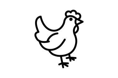 Tavuk, vektör, piksel mükemmel, çizer dosyası