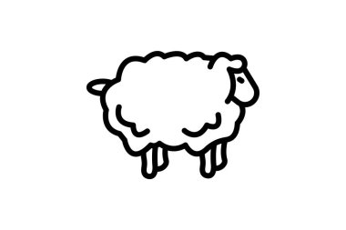 Koyun, vektör, piksel mükemmel, illüstratör dosyası