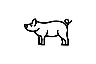 Minyatür Domuz, vektör, piksel mükemmel, illüstratör dosyası