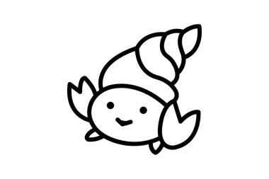 Münzevi Yengeç, vektör, piksel mükemmel, illüstratör dosyası