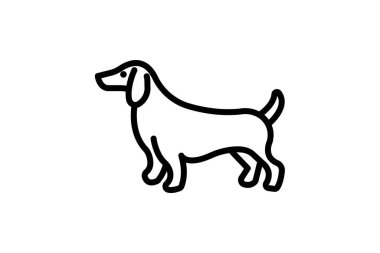 Dachshund, vektör, piksel mükemmel, illüstratör dosyası