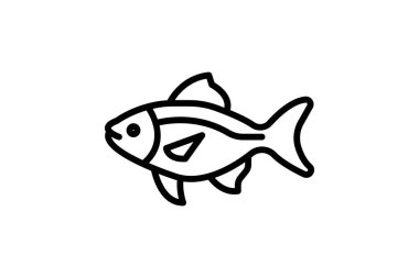 Neon Tetra Balığı, vektör, piksel mükemmel, illüstratör dosyası