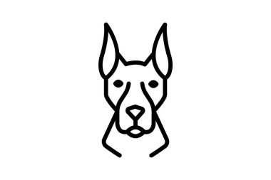 Doberman, vektör, piksel mükemmel, illüstratör dosyası