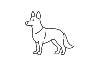 Alman çoban köpeği, vektör, piksel mükemmel, illüstratör dosyası