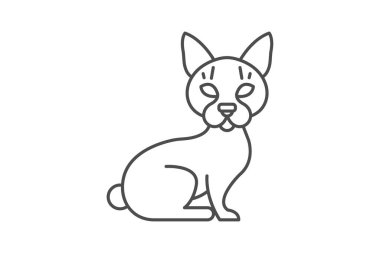 Sphynx Kedi, vektör, piksel mükemmel, illüstratör dosyası