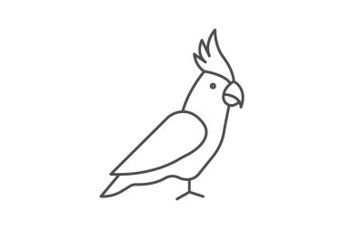 Cockatiel, vektör, piksel mükemmel, illüstratör dosyası