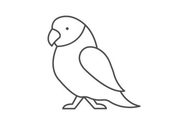 Muhabbet kuşu, vektör, piksel mükemmel, illüstratör dosyası