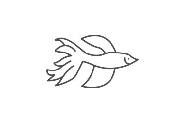 Betta Balığı, vektör, piksel mükemmel, illüstratör dosyası