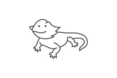 Sakallı Ejder, vektör, piksel mükemmel, illüstratör dosyası