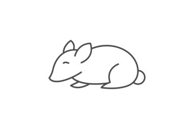 Chinchilla, vektör, piksel mükemmel, illüstratör dosyası