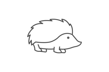 Kirpi, vektör, piksel mükemmel, çizer dosyası