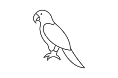 Papağan, vektör, piksel mükemmel, illüstratör dosyası