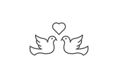 Aşk kuşu, vektör, piksel mükemmel, illüstratör dosyası