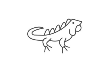 Yeşil iguana, vektör, piksel mükemmel, illüstratör dosyası