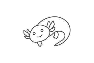Axolotl, vektör, piksel mükemmel, illüstratör dosyası