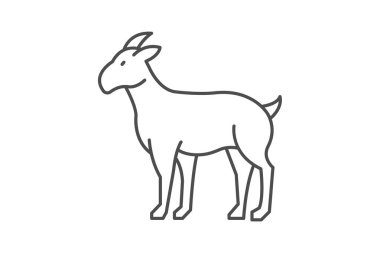 Keçi, vektör, piksel mükemmel, çizer dosyası